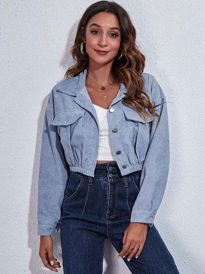 Krótka Damska Kurtka Jesienna | Przejściowa Kurtka Crop Top Design