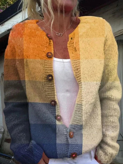 Kardigan Damski W Kwiaty | Stylowy Sweter Damski Z Guzikami