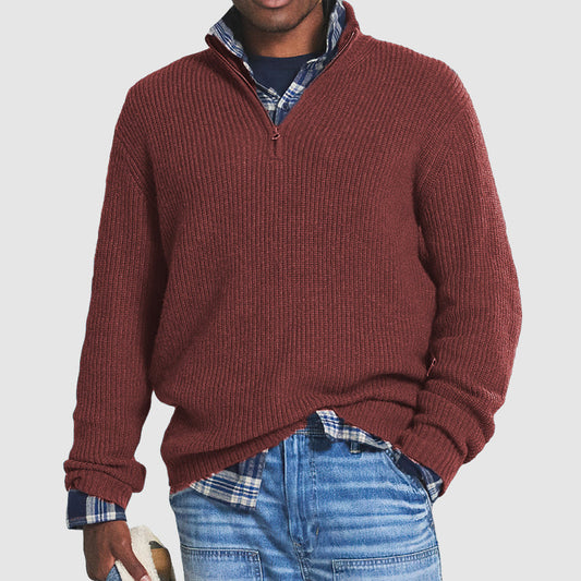 Męski Sweter Z Zamkiem W Stylu Biznesowym | Elegancka Bluza Casual