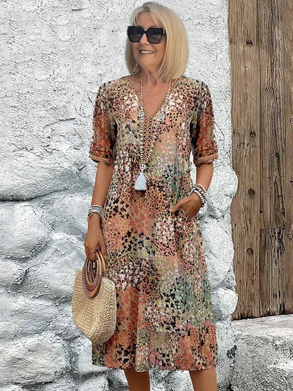 Harper Sukienka Na Lato | Zwiewna Sukienka W Kwiaty Z Eleganckim Krojem