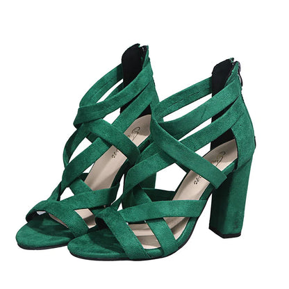 Damskie Sandały Gladiatorki Na Obcasie | Stylowe Buty