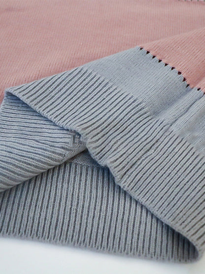 Sweter Damski W Cętki | Luźny Fason Paski Styl Casualowy