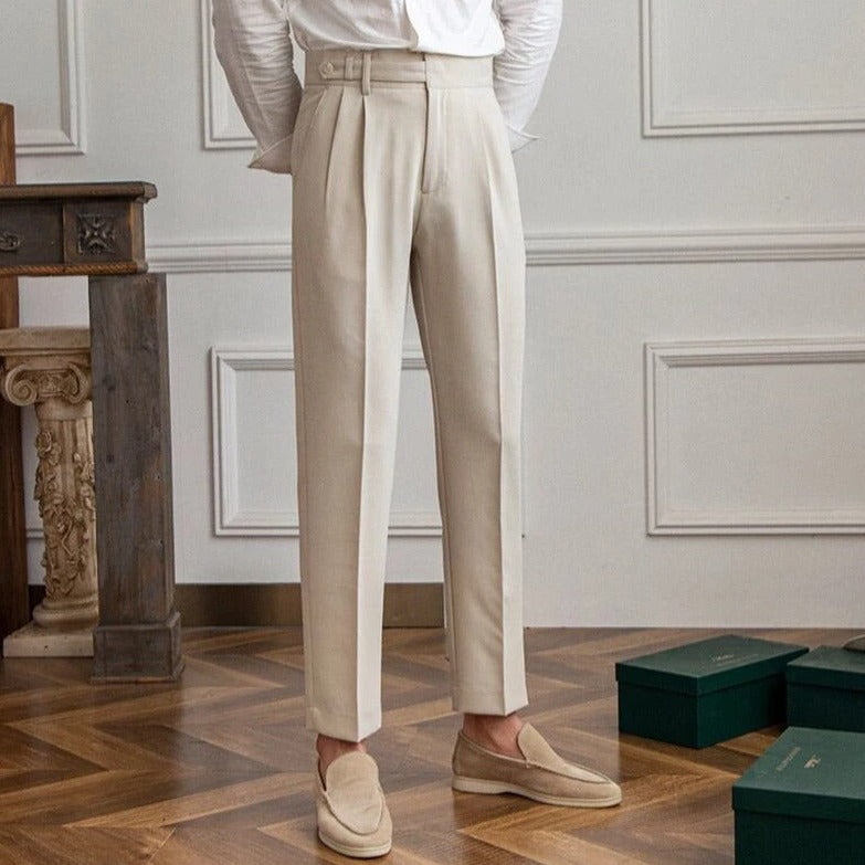 Męskie Spodnie Garniturowe Old Money | Eleganckie I Klasyczne
