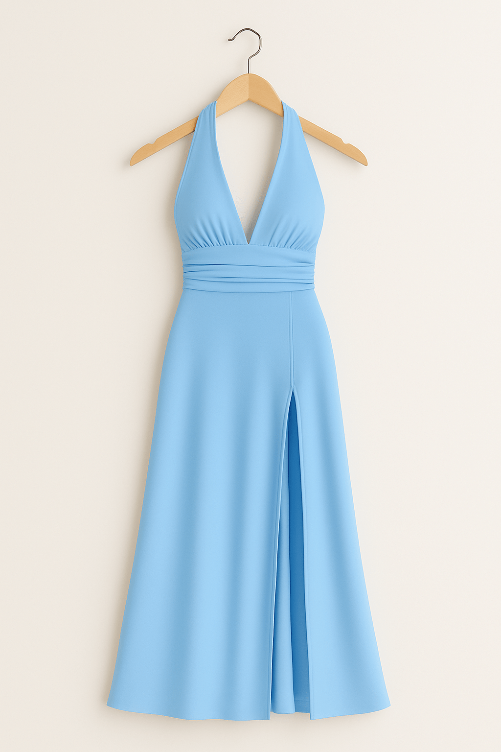 Damska Sukienka Maxi Na Wesele | Elegancka Z Dekoltem Halter
