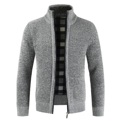 Sweter Z Zamkiem I Ociepleniem | Klasyczny Sweter Na Co Dzień