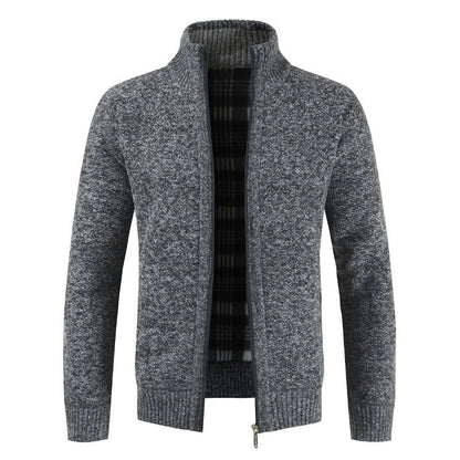 Sweter Z Zamkiem I Ociepleniem | Klasyczny Sweter Na Co Dzień