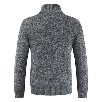 Sweter Z Zamkiem I Ociepleniem | Klasyczny Sweter Na Co Dzień